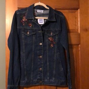Embroidered Jean Jacket Sz.XL